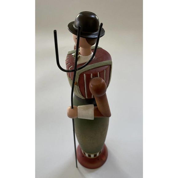 Department 56 Thanksgiving Pilgrim Figurine w/Pitchfork Folk Art Farmhouse Decor - Picture 2 of 14